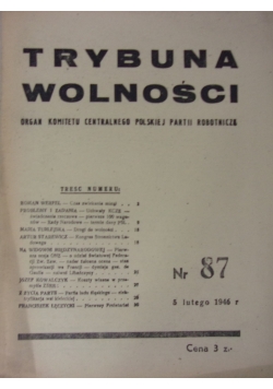 Trybuna wolności nr. 87, 1946 r.