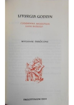 Liturgia godzin. Codzienna modlitwa ludu Bożego