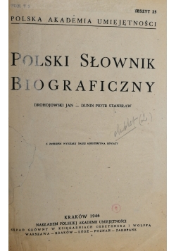 Polski słownik biograficzny Tom V, 1946 r.
