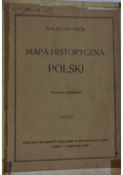 Mapa historyczna Polski, 1927r.