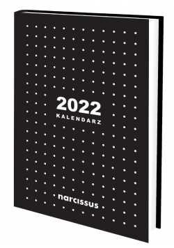 Kalendarz 2022 A6 tygodniowy czarny NARCISSUS