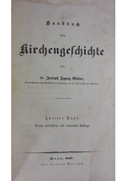 Handbuch der Kirchengeschichte, 1847 r.