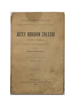 Józef Bohdan Zaleski, 1901 r.