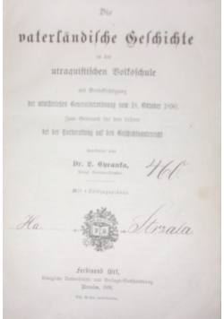 Die vaterfandische Geschichte, 1891 r.
