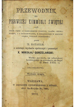 Przewodnik do pierwszej Komunji Świetej 1971 r
