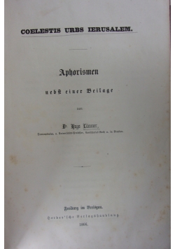 Aphorismen ,1866r.