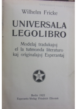 Universala Legolibro, 1922 r.