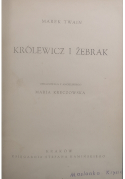 Królewicz i żebrak,1939r.