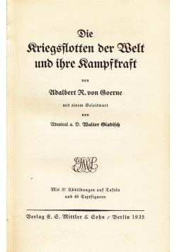 Die Kriegsflotten der Welt und ihre Kampfkraft, 1935r.