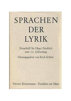 Sprachen der Lyrik