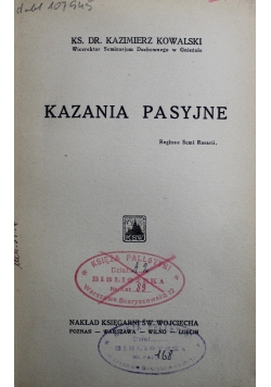 Kazania Pasyjne 1929 r.