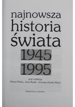 Najnowsza historia świata 1945 1995