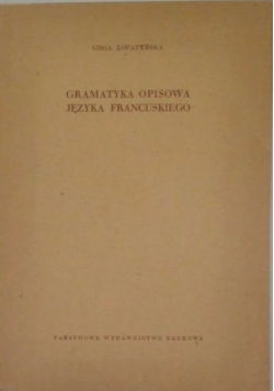 Gramatyka opisowa języka francuskiego