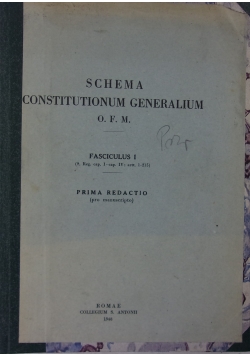 Schema Constitutionum Generalium,1948r.