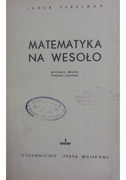 Matematyka na wesoło, 1950r.