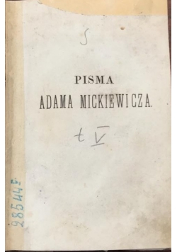 Pisma Adama Mickiewicza, tom V