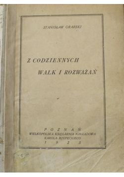 Z codziennych walk i rozważań 1923 r.