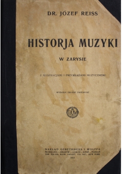 Historja muzyki w zarysie 1921 r