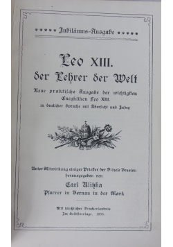 Leo XII. Der Lehrer der Welt, 1903r.