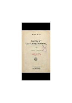 Podstawy ekonomiki światowej, 1926 r.