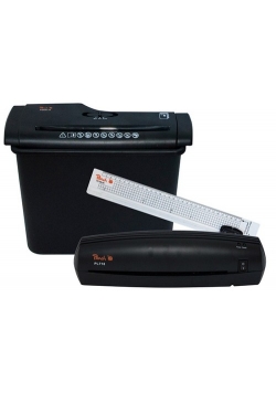 Zestaw office kit PEACH PBP200 4in1 - niszczarka, laminator, trymer oraz folia do laminacji