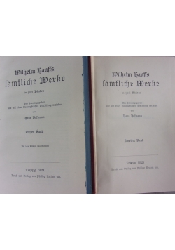 Sämtliche Werke Tom I-II, 1921 r.