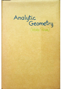 Analytic Geometry