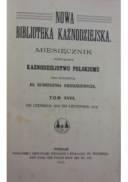 Nowa Biblioteka Kaznodziejska, tom XVIII 1915 r.