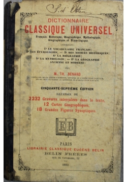 Dictionnaire classique universel 1892 r