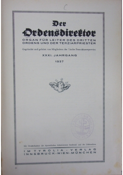 Der Ordensdirektor, heft.1-6, 1937 r.