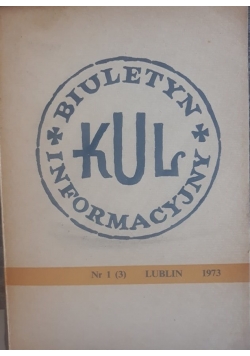Biuletyn informacyjny Katolickiego Uniwersytetu Lubelskiego, nr 1 (3)