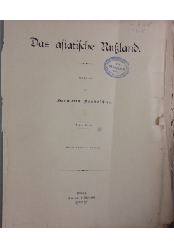 Das asiatische Russland, 1884r.