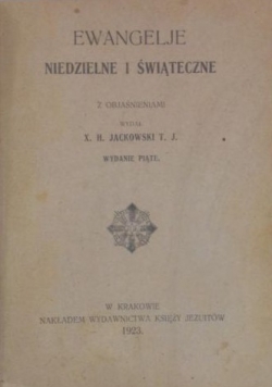 Ewangelje niedzielne i świąteczne, 1923 r.
