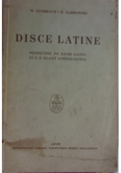 Disce Latine, 1935 r.