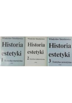 Historia estetyki, Tom I do III