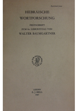 Hebraische wortforschung