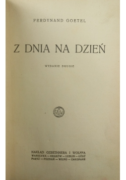 Z dnia na dzień, 1927 r.