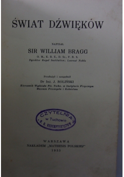 Świat dźwięków, 1935 r.