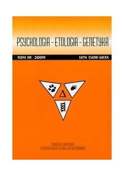 Psychologia etologia genetyka tom 28