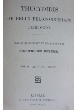 Thucydidis de bello peloponnesiaco, 1855 r.