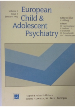 European Child & Adolescent Psychiatry