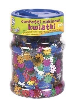 Confetti cekinowe kwiatki mix kolorów 100g ASTRA