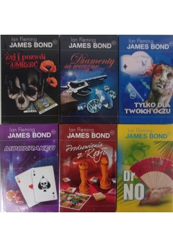 James Bond, zestaw 6 książek, nowa