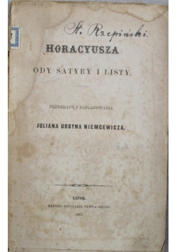 Horacyusza dy satyry i listy 1867 r.