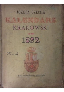 Kalendarz Krakowski na rok 1892.,1892 r.