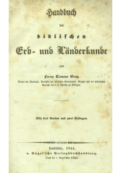 Biblische Erd- und länderkunde
