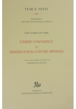 L'impie Conaincu ou Dissertation Contre Spinoza