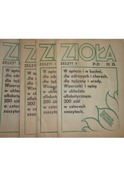 Zioła, zestaw 4 zeszytów
