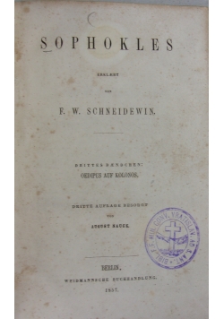 Sophokles, 1857 r.