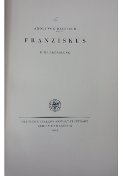 Franziskus, 1925 r.